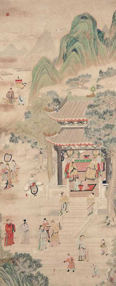 佚名 拜寿图 立轴